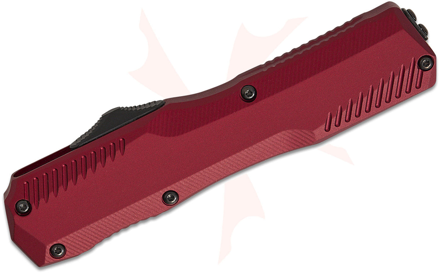 9000MERL Matt Diskin Livewire OTF AUTO Knife 3.3" CPM-MagnaCut BlackWash Spear Point Blade, Merlot Aluminum Handles, Reversible Clip
